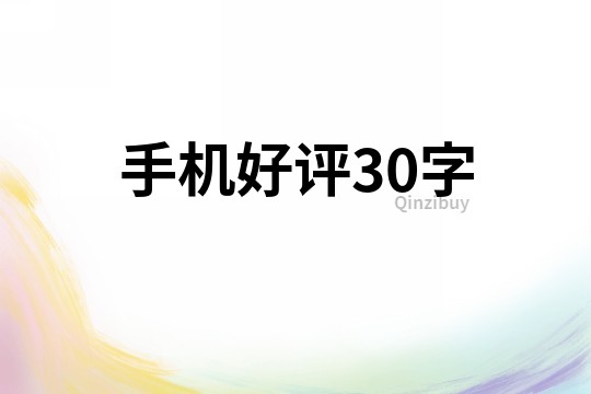 手机好评30字