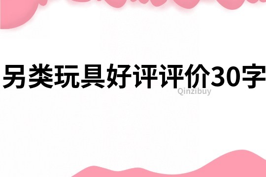 另类玩具好评评价30字