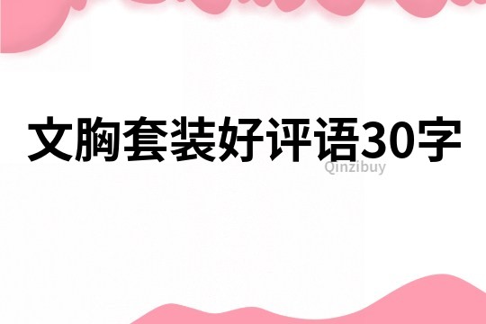 文胸套装好评语30字