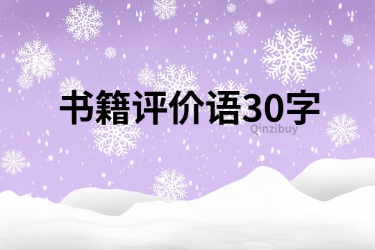 书籍评价语30字