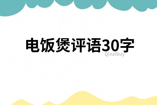 电饭煲评语30字