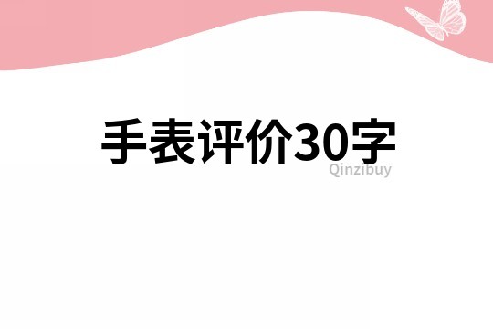 手表评价30字