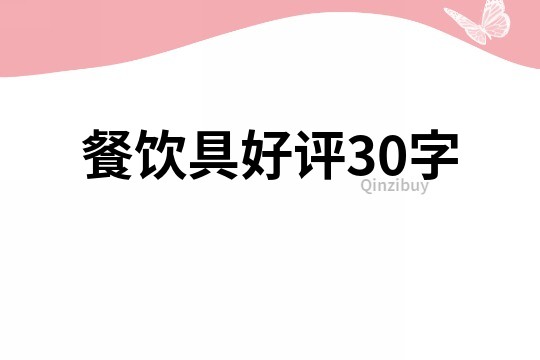 餐饮具好评30字