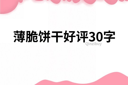 薄脆饼干好评30字