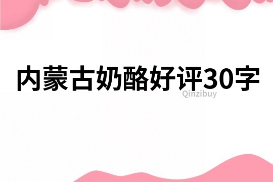 内蒙古奶酪好评30字