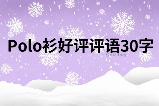 Polo衫好评评语30字