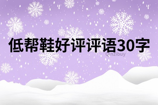 低帮鞋好评评语30字