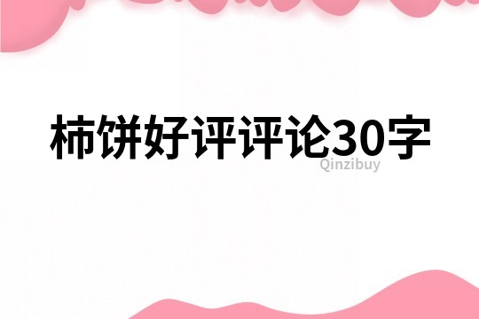 柿饼好评评论30字