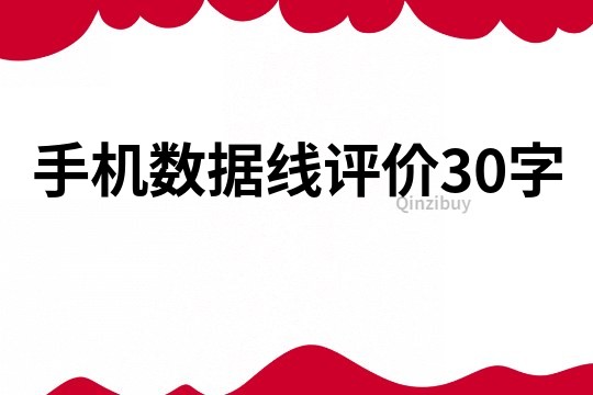 手机数据线评价30字