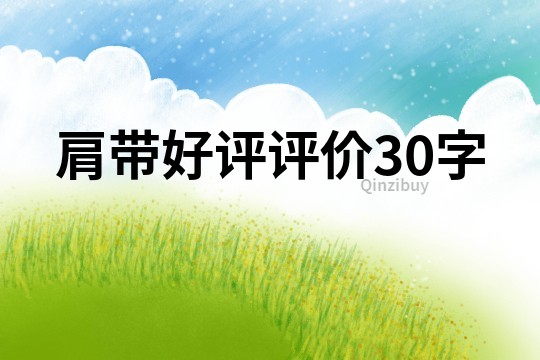 肩带好评评价30字