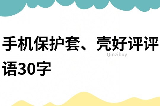 手机保护套、壳好评评语30字