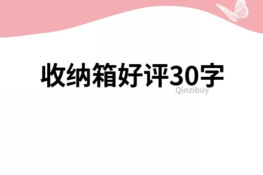 收纳箱好评30字