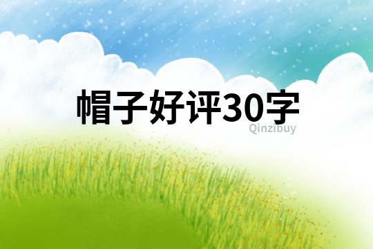 帽子好评30字