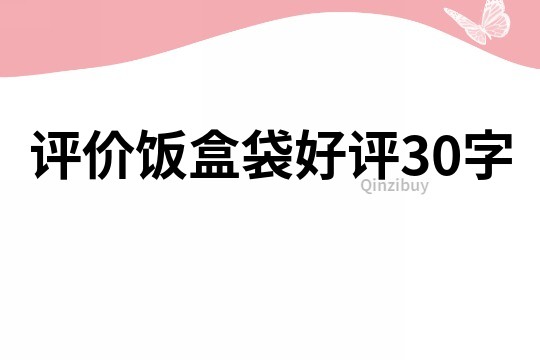 评价饭盒袋好评30字