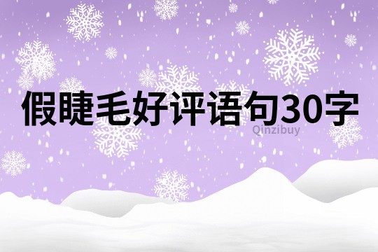 假睫毛好评语句30字