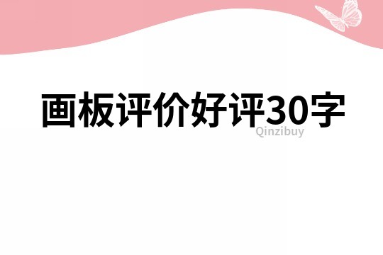 画板评价好评30字