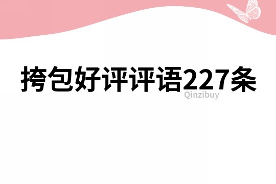 挎包好评评语227条