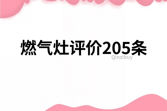 燃气灶评价205条