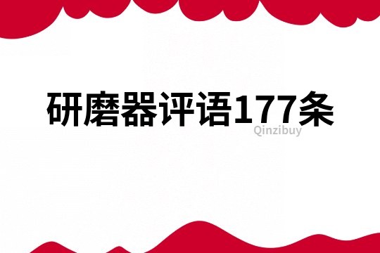 研磨器评语177条