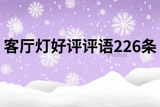 客厅灯好评评语226条