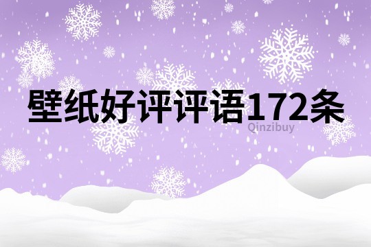 壁纸好评评语172条