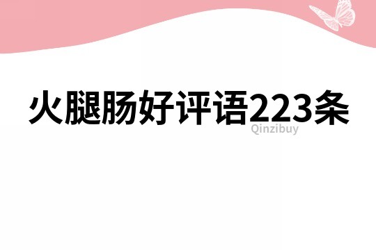 火腿肠好评语223条