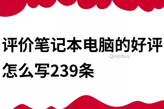 评价笔记本电脑的好评怎么写239条