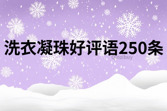 洗衣凝珠好评语250条