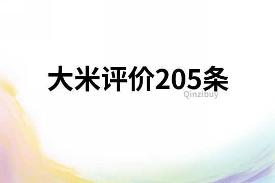 大米评价205条