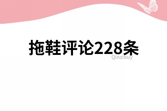 拖鞋评论228条