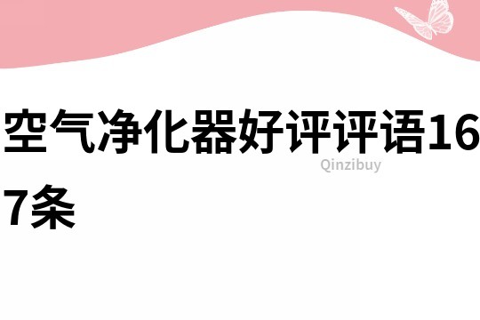 空气净化器好评评语167条