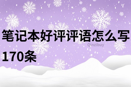 笔记本好评评语怎么写170条