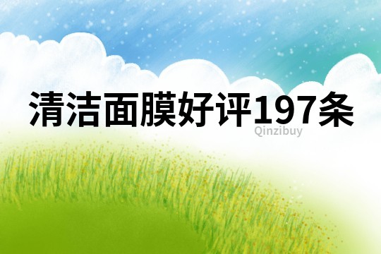 清洁面膜好评197条