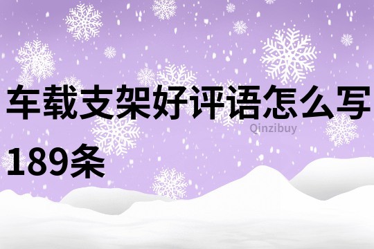 车载支架好评语怎么写189条