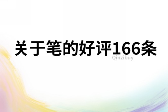 关于笔的好评166条