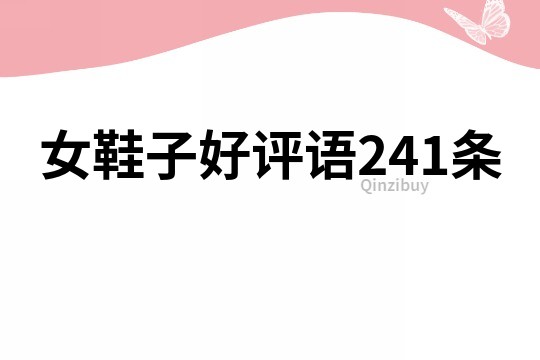 女鞋子好评语241条