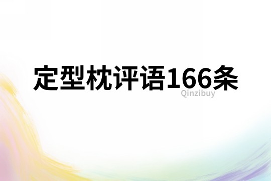 定型枕评语166条