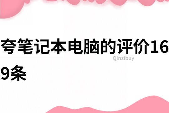 夸笔记本电脑的评价169条