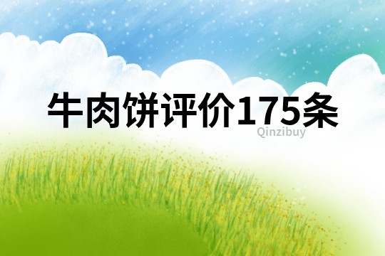 牛肉饼评价175条