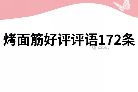 烤面筋好评评语172条