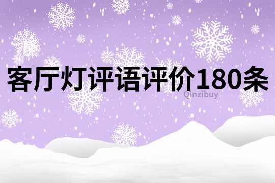 客厅灯评语评价180条