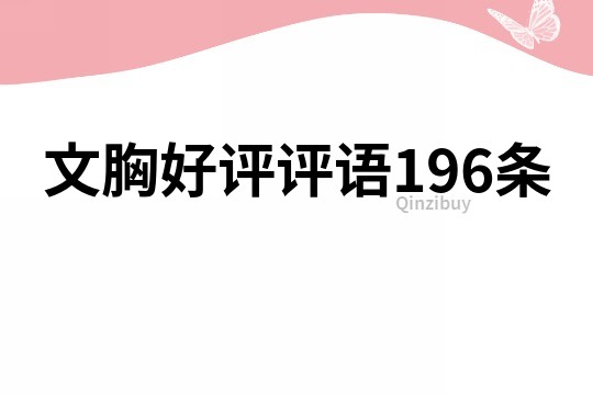 文胸好评评语196条