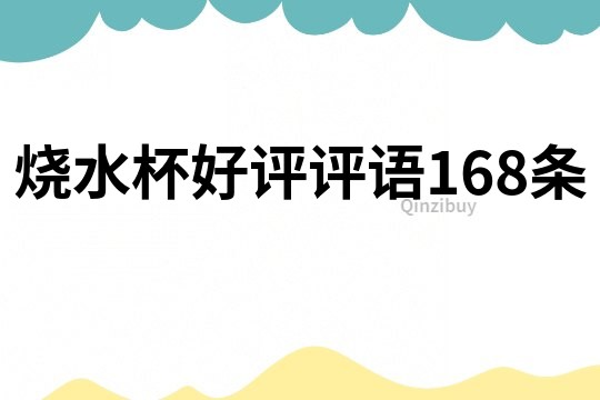 烧水杯好评评语168条