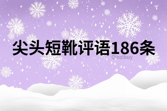 尖头短靴评语186条