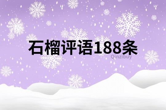 石榴评语188条