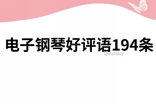 电子钢琴好评语194条