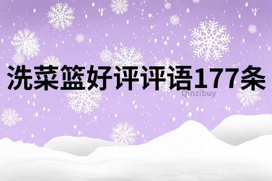 洗菜篮好评评语177条