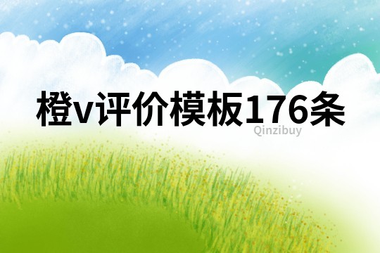 橙v评价模板176条