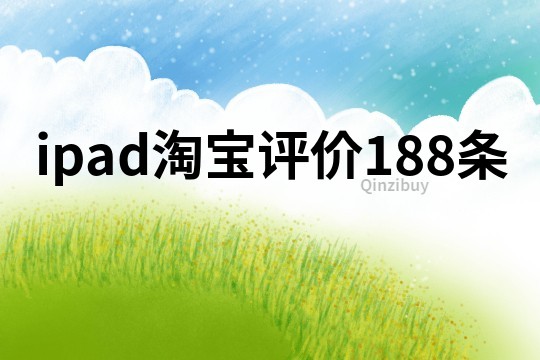 ipad淘宝评价188条