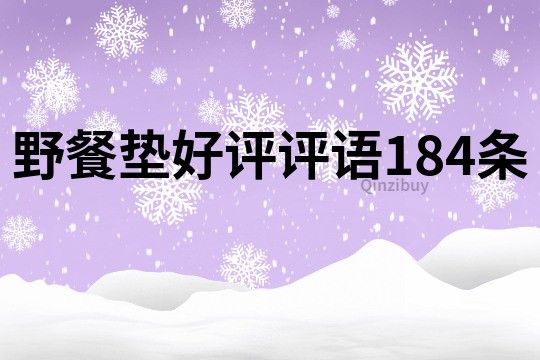 野餐垫好评评语184条